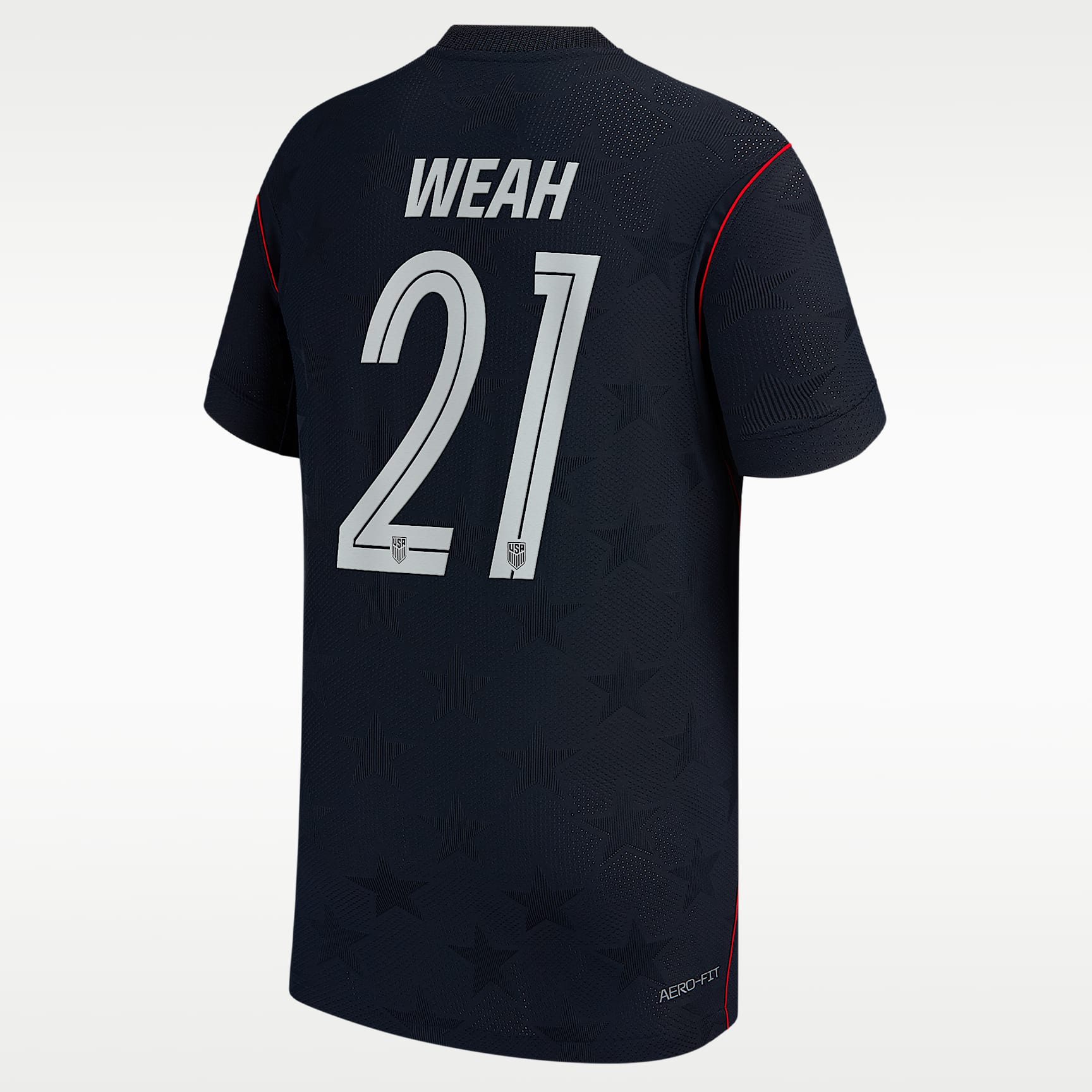 Timothy Weah USMNT 2026 Match Away Big Kids' Nike Aero-FIT Soccer
